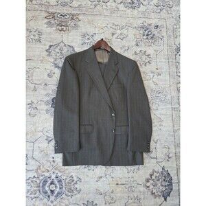 #48 Vtg Botany 500 48R  Gray Striped USA Made Mens Jacket Pants Suit Levine's